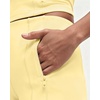 QINSEN Women’s Wide Leg Yoga Pants High Waisted Zipper Pockets Stretchy Palazzo Pants with Drawstring Hem(Yellow)