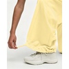 QINSEN Women’s Wide Leg Yoga Pants High Waisted Zipper Pockets Stretchy Palazzo Pants with Drawstring Hem(Yellow)