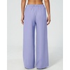 QINSEN Womens Wide Leg Palazzo Pants Wrinkle Resistant Flowy Drape Trousers(Brunnera Blue)