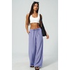 QINSEN Womens Wide Leg Palazzo Pants Wrinkle Resistant Flowy Drape Trousers(Brunnera Blue)