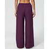 QINSEN Womens Wide Leg Palazzo Pants Wrinkle Resistant Flowy Drape Trousers(Shadow Purple)