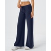 QINSEN Women’s Low Rise Wide Leg Pants Lightweight Stretch Lounge Pants(Admiral)