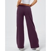 QINSEN Women’s Low Rise Wide Leg Pants Lightweight Stretch Lounge Pants(Purple)