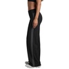 QINSEN Women’s No Front Seam Workout Leggings Stripes Wide Leg Yoag Pants(Black)