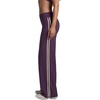QINSEN Women’s No Front Seam Workout Leggings Stripes Wide Leg Yoag Pants(Purple)