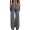 QINSEN Women’s No Front Seam Workout Leggings Stripes Wide Leg Yoag Pants(Quiet Shade)