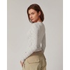 QINSEN Women’s Sexy Square Neck Shirt Long Sleeve Double Lined Tees Fitted Going Out Tops(Black Polka Dots)